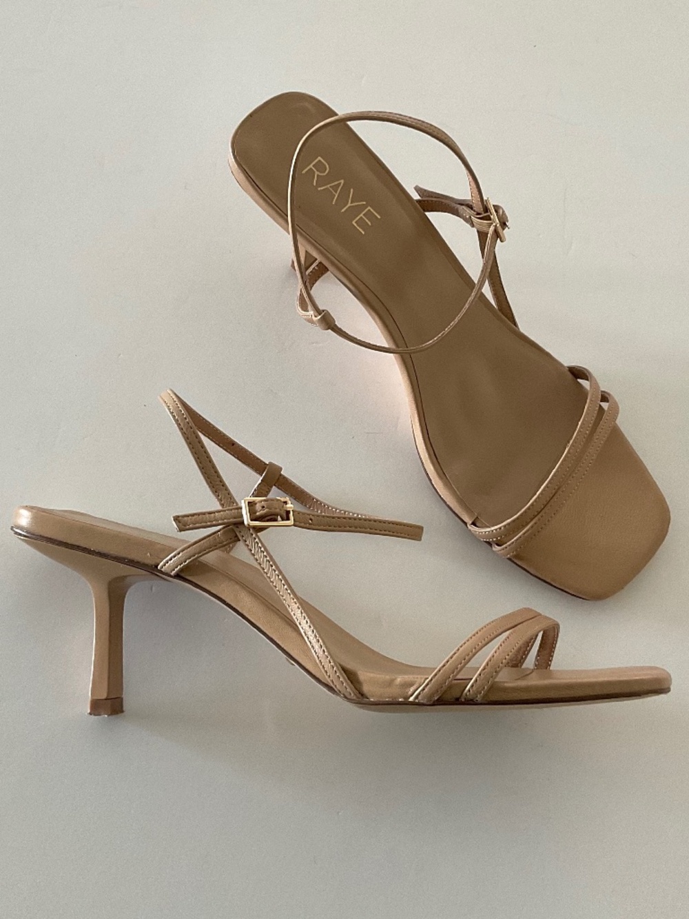RAYE Strappy Sandal in Nude Size 8